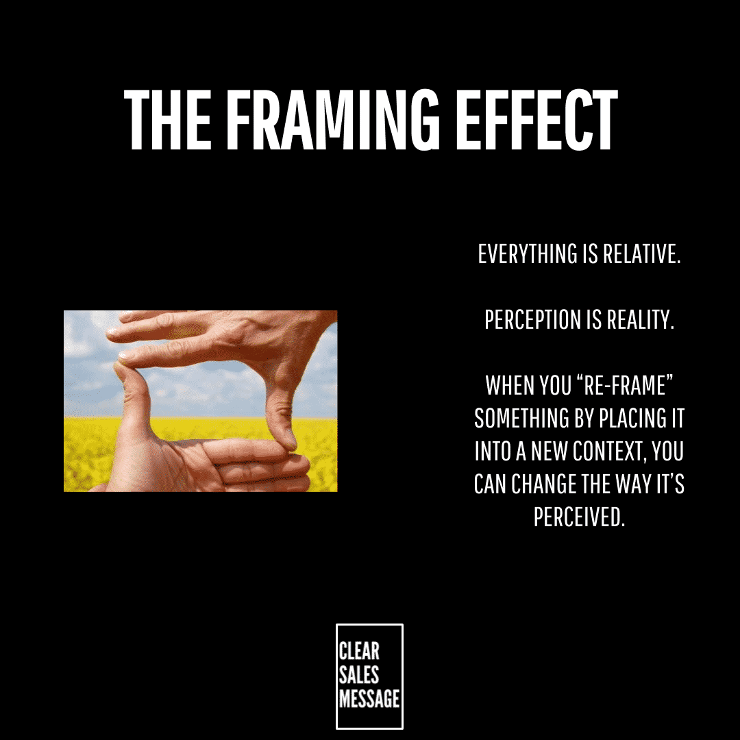 the framing effect  Clear Sales Message 
