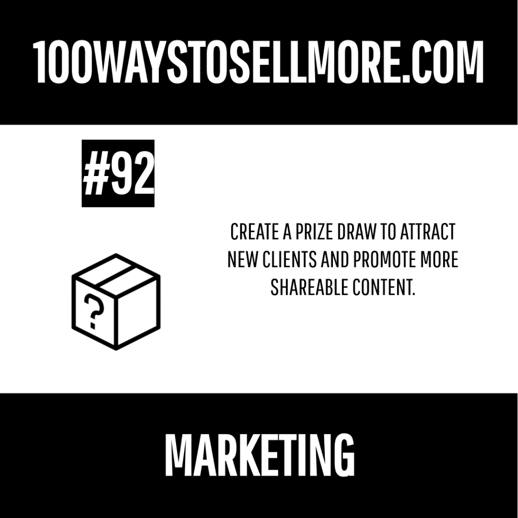 100waystosellmore-prize-draw-clear-sales-message