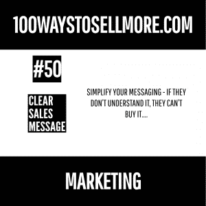 100WAYSTOSELLMORE- SIMPLIFY YOUR MESSAGE
