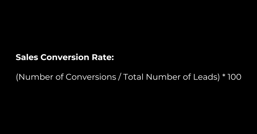 Calculate Sales Conversion rate